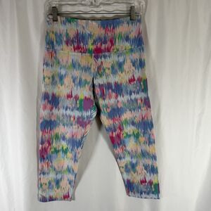 Suave Capri Leggings Women's Small Rainbow multicolor Tummy Control